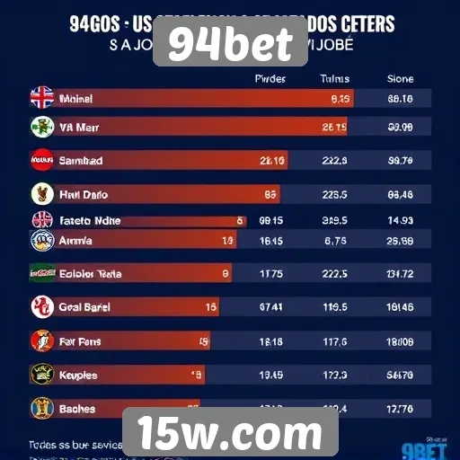 Estatísticas de jogos mais acessados no 94bet
