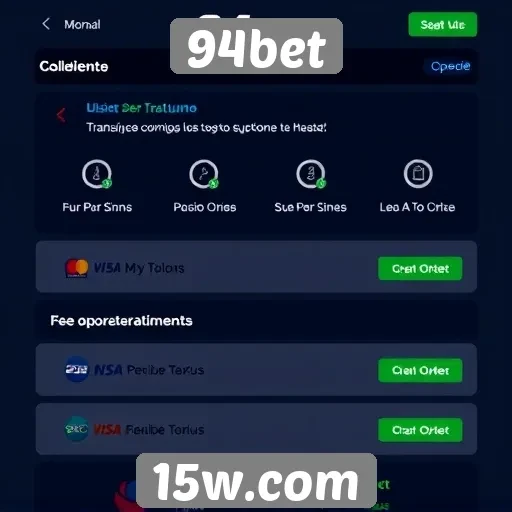 Opcões de pagamento e retirada no 94bet